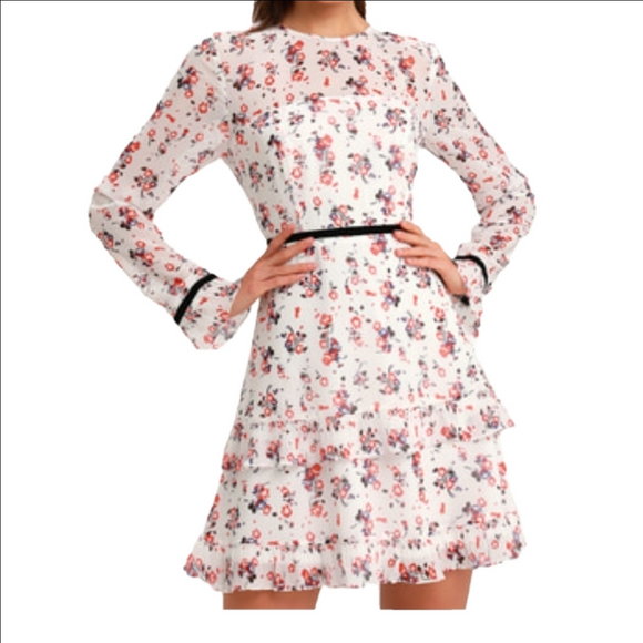 Lulus Dress Women's Floral Pattern Size XS Mini Long Sleeve #DE22909AL NWT! - Picture 2 of 8